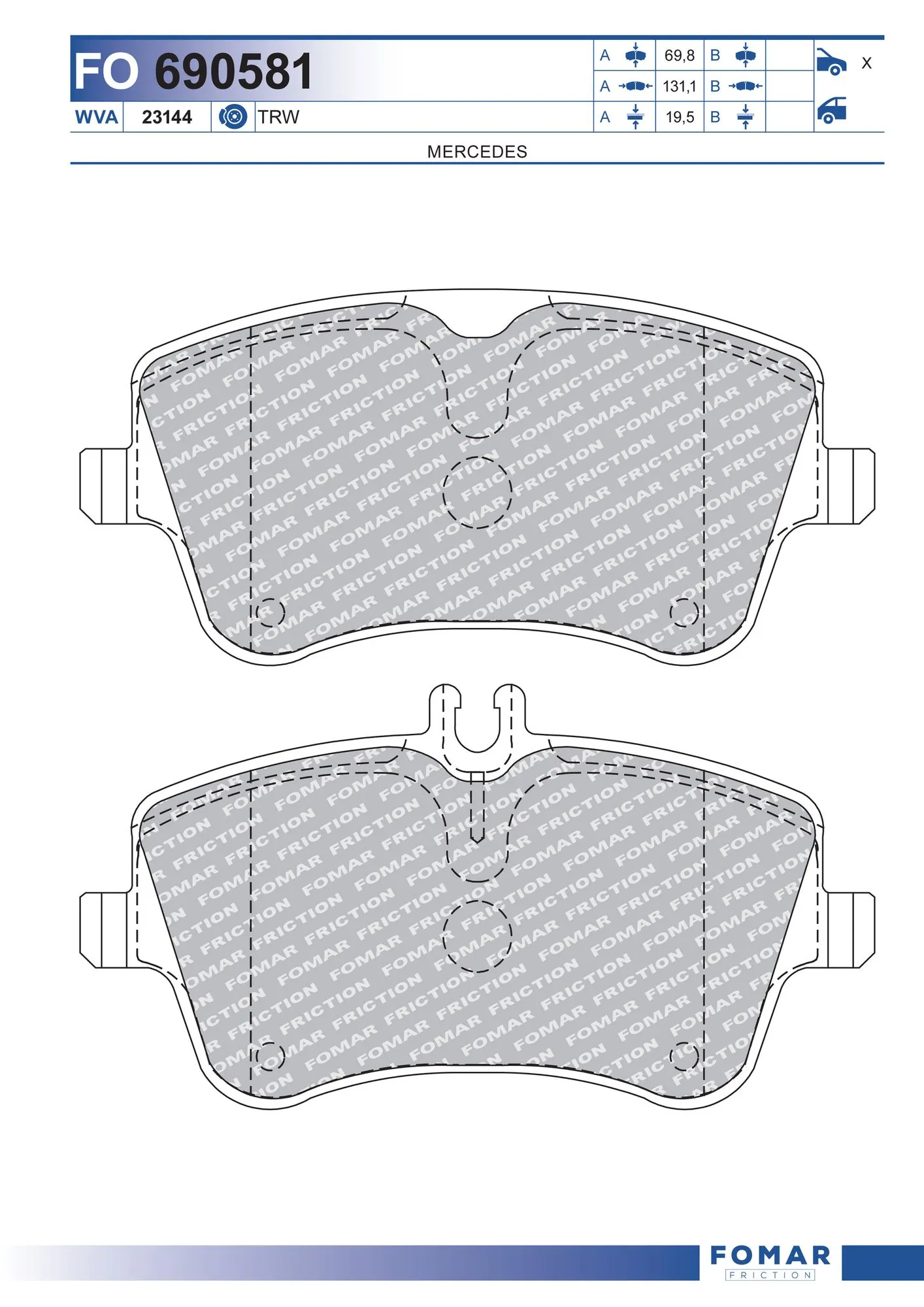 Brake Pad Set, disc brake